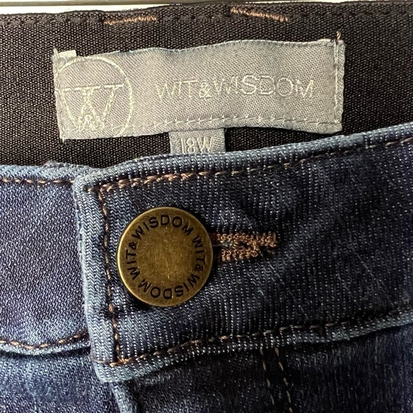 Wit & Wisdom High Rise Skinny Distressed Raw Hem Denim Jean - Picture 7 of 15